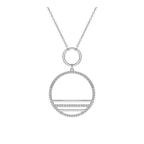 Серебряное шейное украшение с фианитами арт. 207474