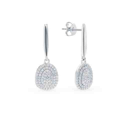 Серебряные серьги с фианитами арт. 109620