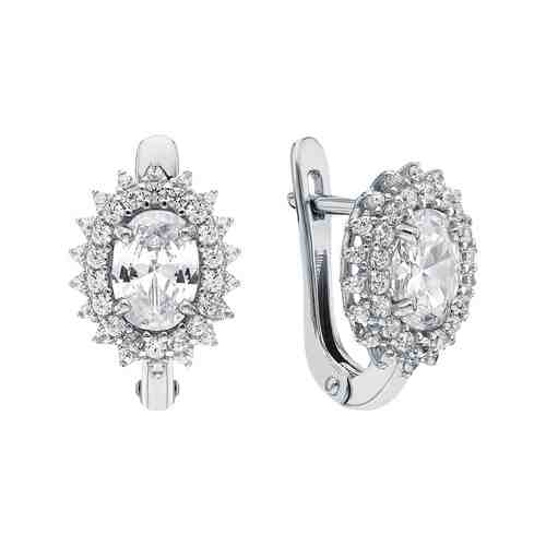 Серебряные серьги с фианитами арт. 300156