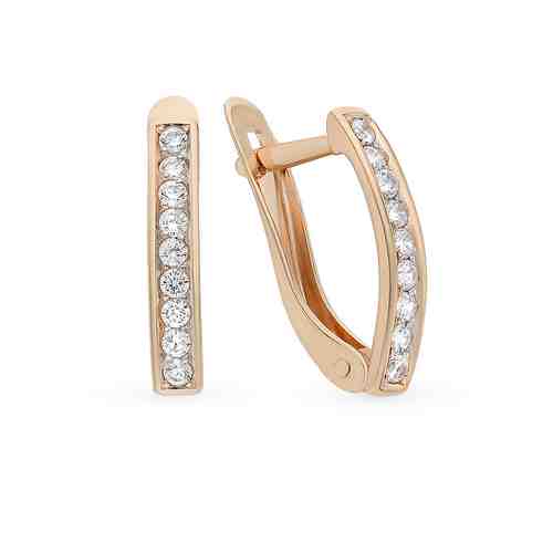 Золотые серьги с фианитами арт. 67411