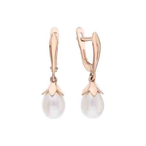 Золотые серьги с жемчугом арт. 271892